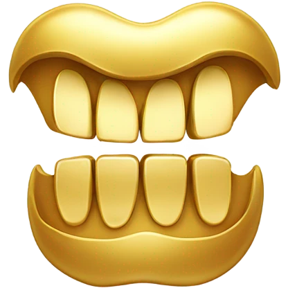 Smiley face with gold tooth emoji