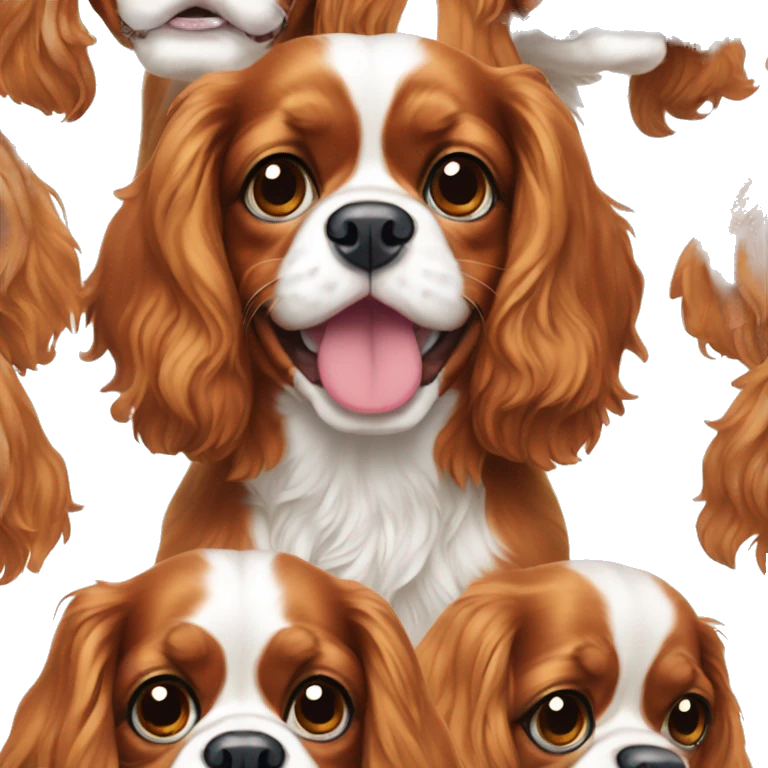 Happy Cavalier King Charles spaniel  emoji