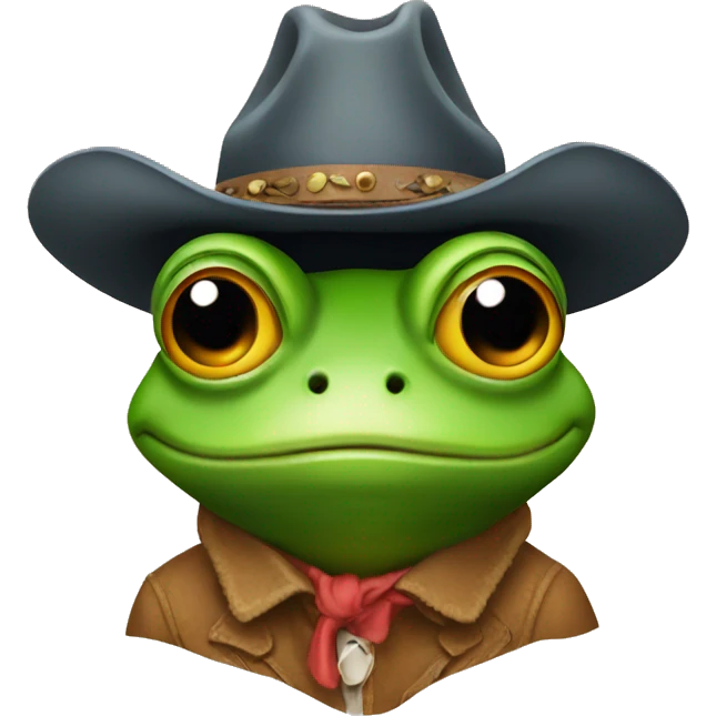 Frog with cowboy hats  emoji