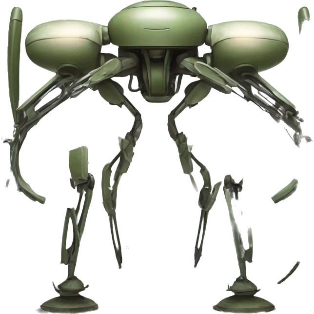 fighting machine from the war of the worlds written by Herbert Wells but make it symmetrical emoji