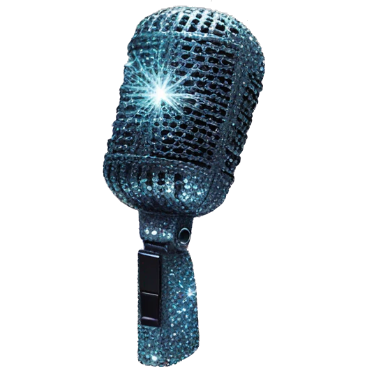 sparkly microphone  emoji