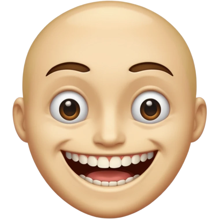 a face with a twitched eye and a super toothy smile emoji