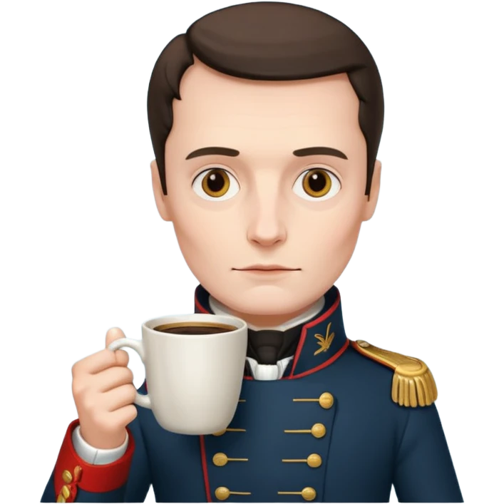 napoleon holding coffee cup emoji