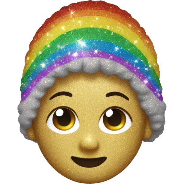 Glitter rainbow emoji