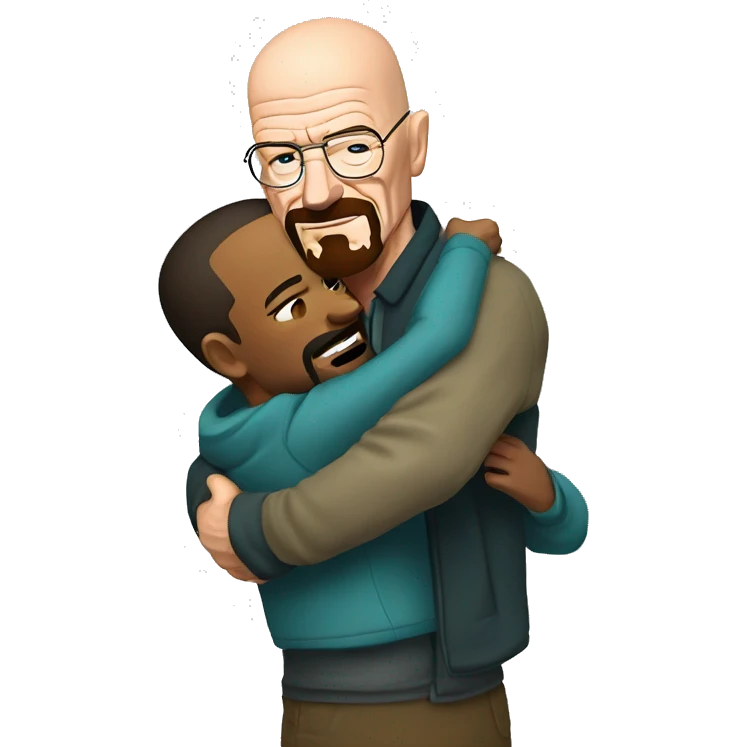 Walter white Jesse hug emoji