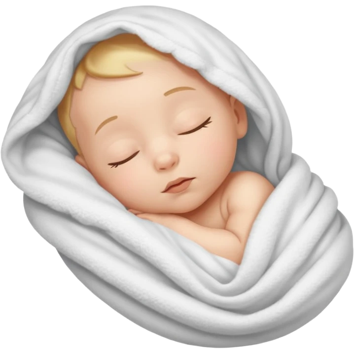 Baby sleeping in a blanket emoji