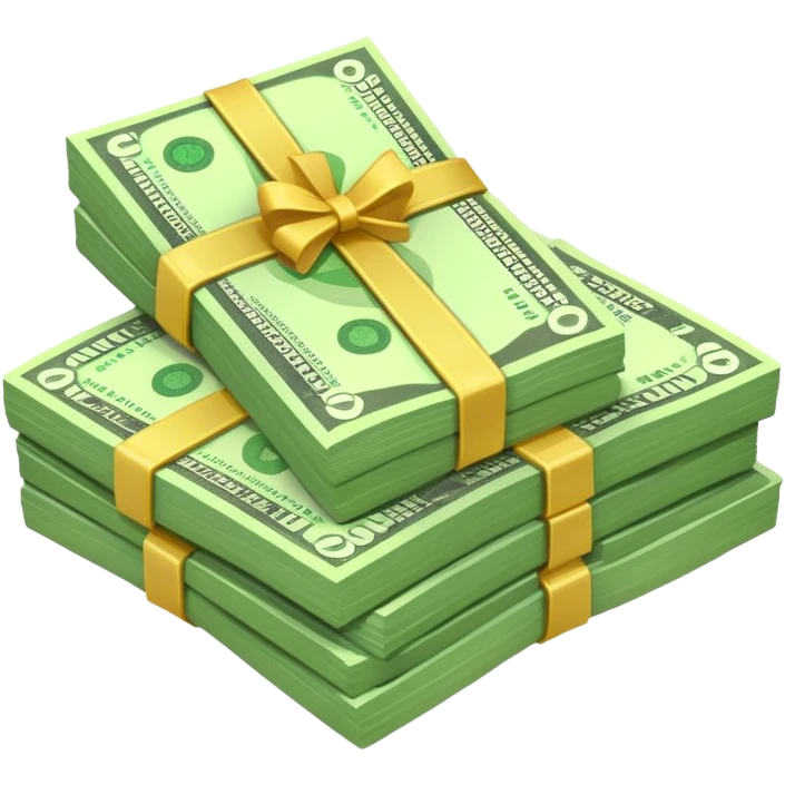 handing generic green money notes emoji