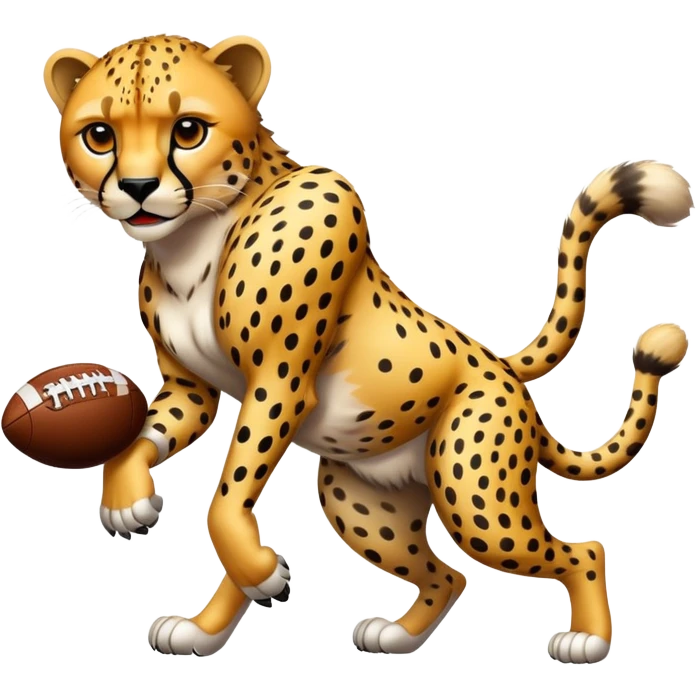 Cheetah playing football emoji