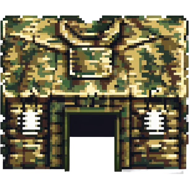 military warehouse painted in military camouflage emoji