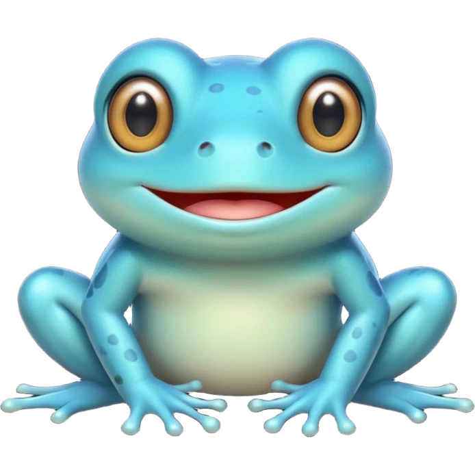 cute cyan frog emoji