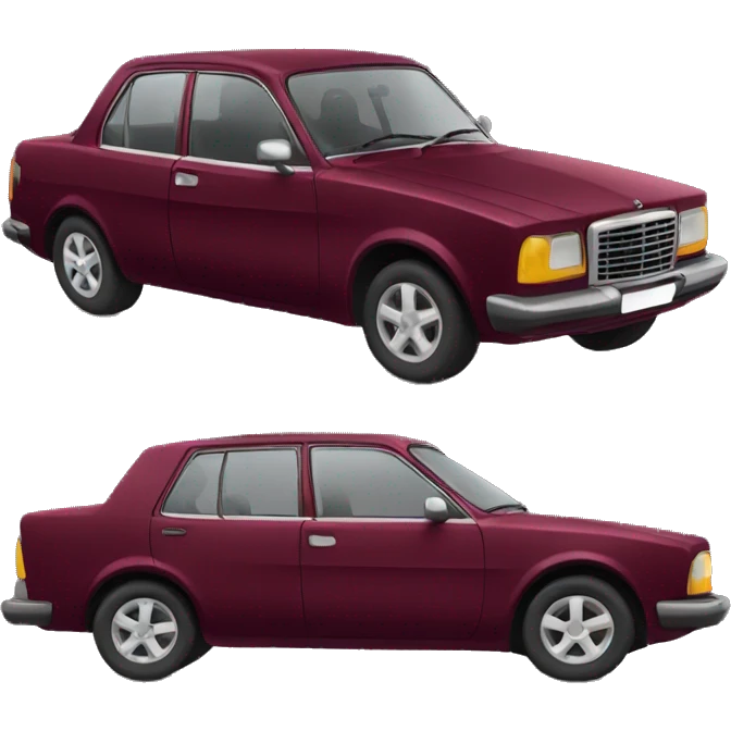Burgundy car emoji