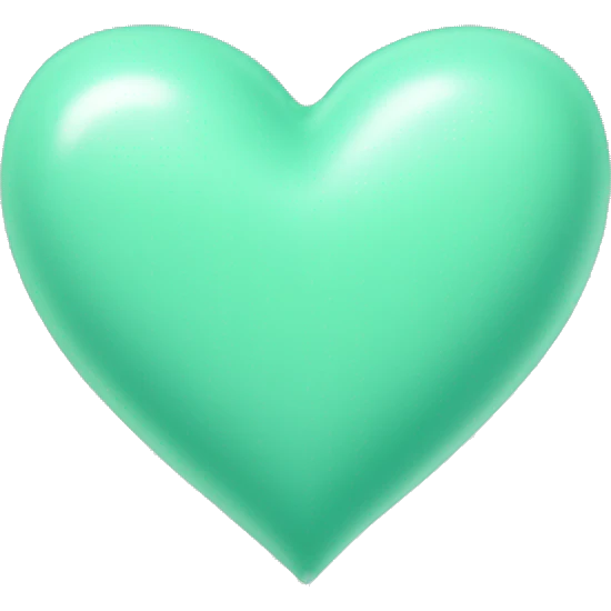 Pastel sea green heart emoji