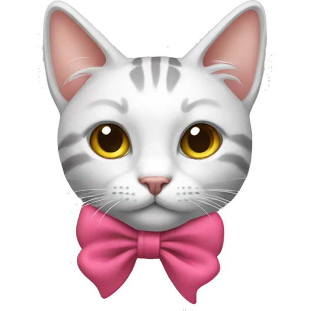 Cat wearing bow  emoji