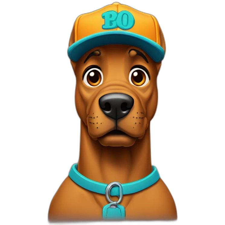 Scooby doo with a cap emoji