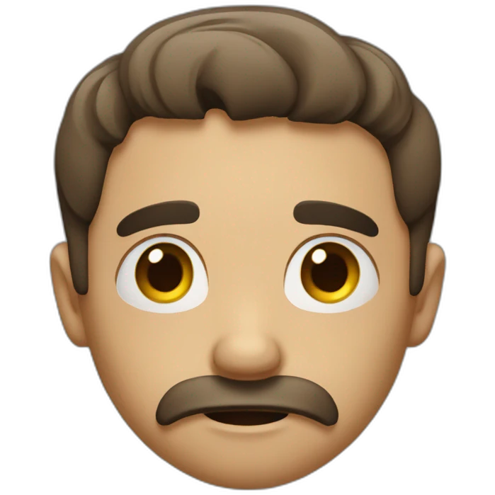 the guy's worried emoji