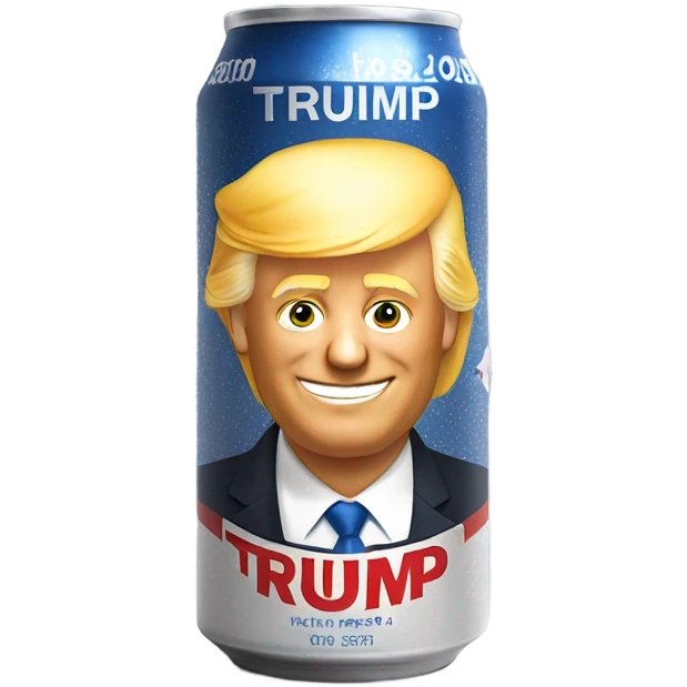 Trump on a beer can emoji