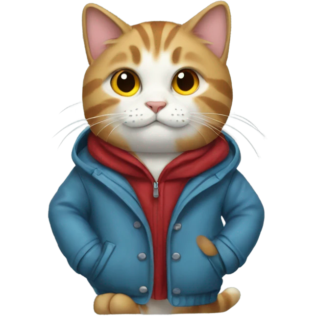 Cat wearing a coat  emoji