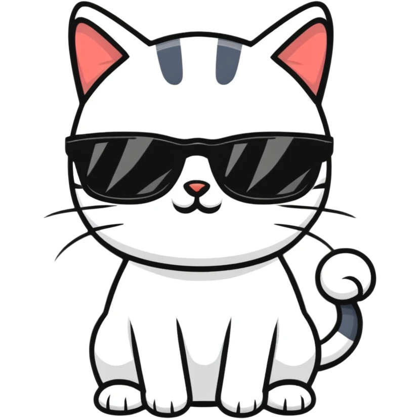 Cat with sunglasses emoji