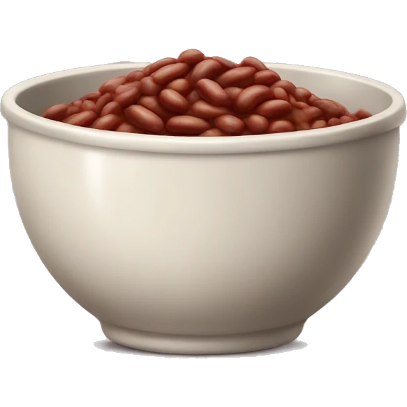 Steaming hot Red beans and rice in a bowl  emoji