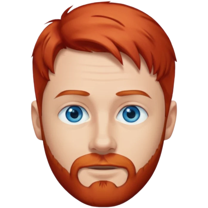 Dave Farrell from Linkin Park with blue eyes, red hair and short beard emoji