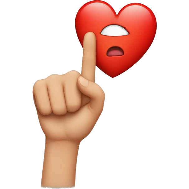 heart and finger emoji