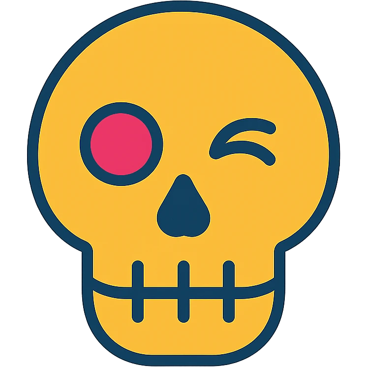 winking skull emoji