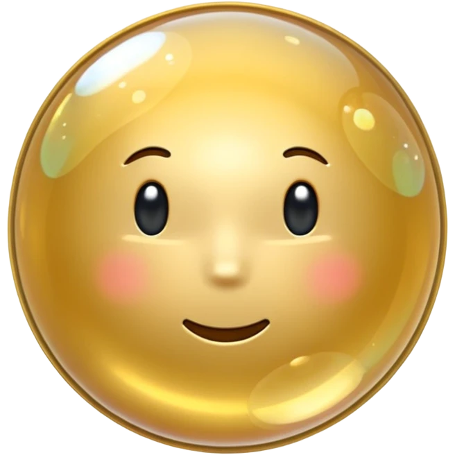 gold shiny sparkling bubble emoji