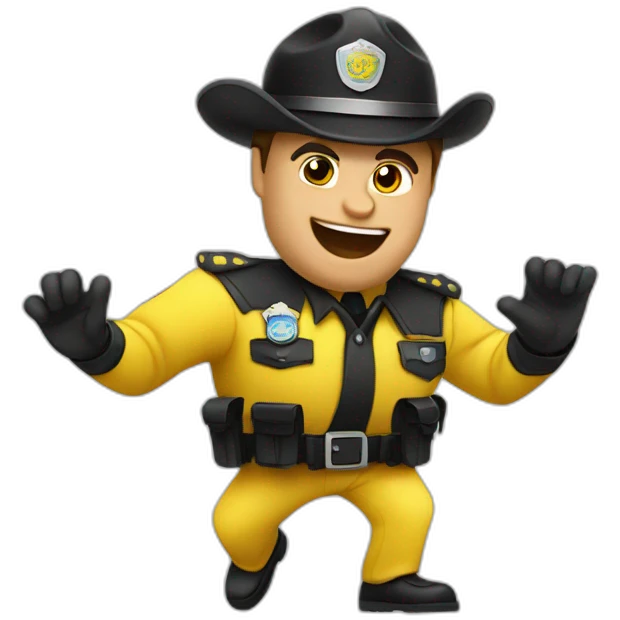 policia bailando samba emoji
