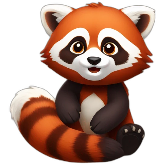 red panda playing klaxoon emoji