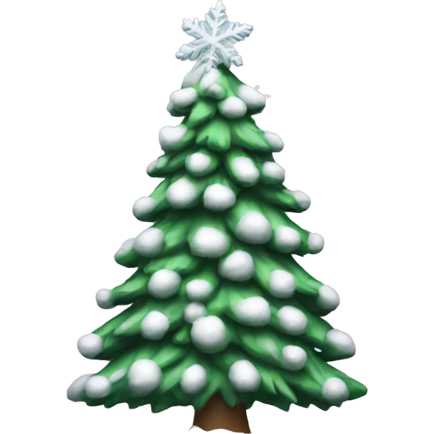 Snowy Christmas tree emoji