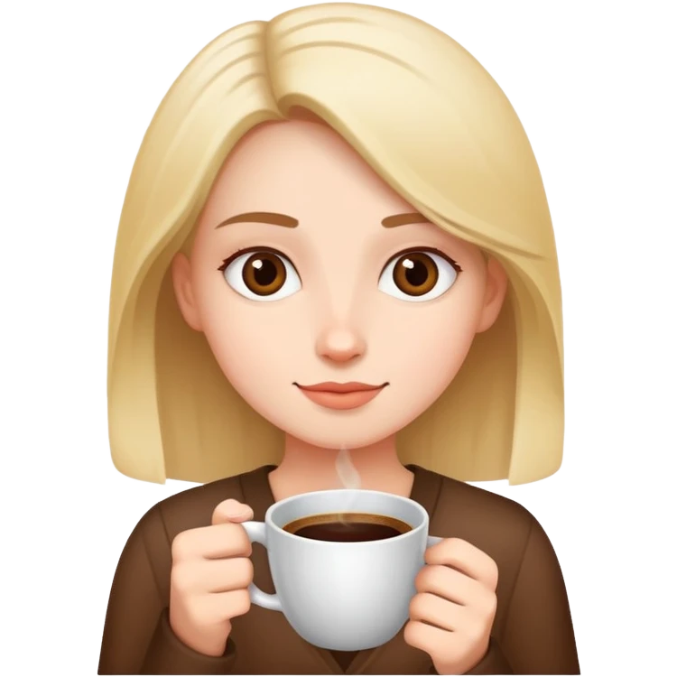 Girl with coffee  emoji