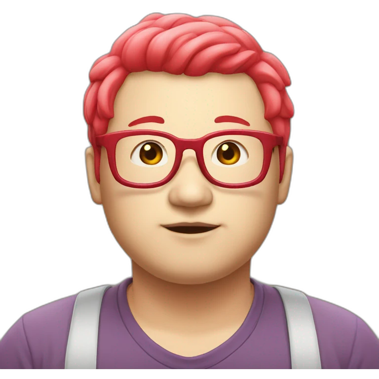 red-spectacles-fat-men-japanese-pinkhair emoji