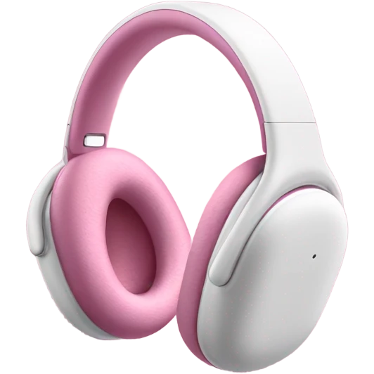 Apple AirPods Max in pink emoji