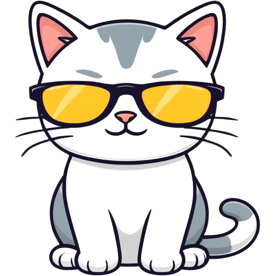 Cat with sunglasses emoji