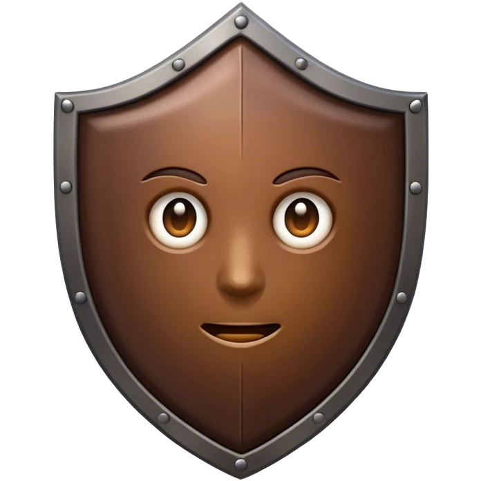 a shield emoji but darker and brownish emoji