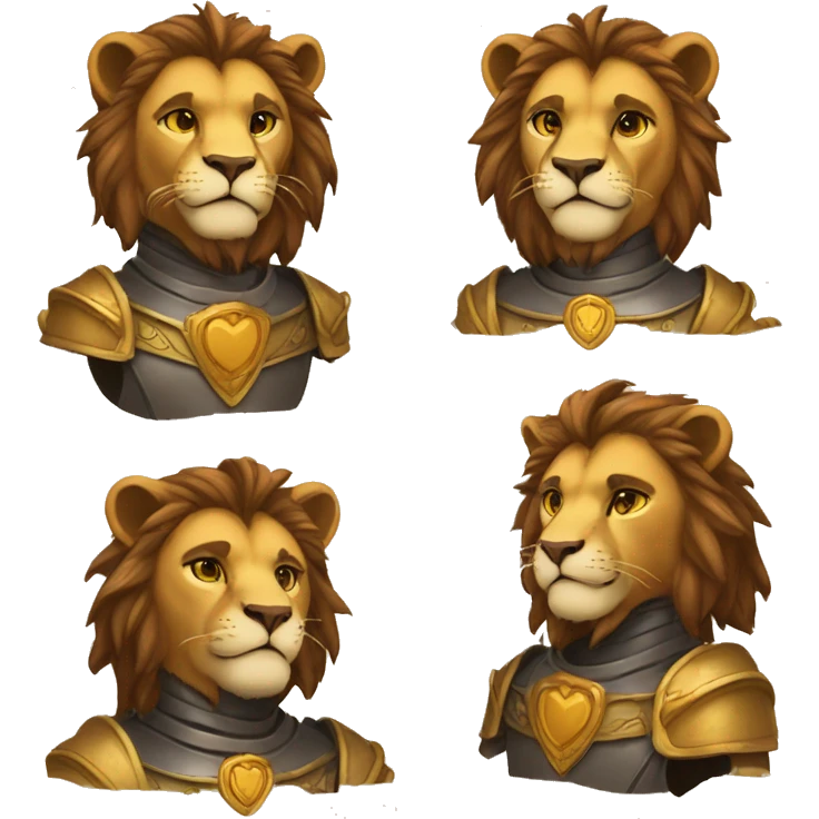 lion paladin in love emoji