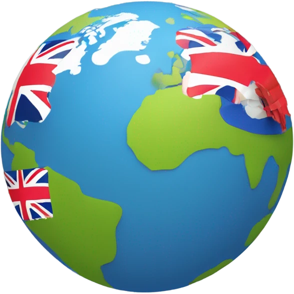 globe avec plusieurs drapeaux emoji