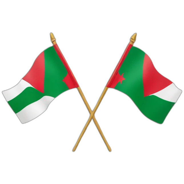Drapeau palestinne avec maroc emoji