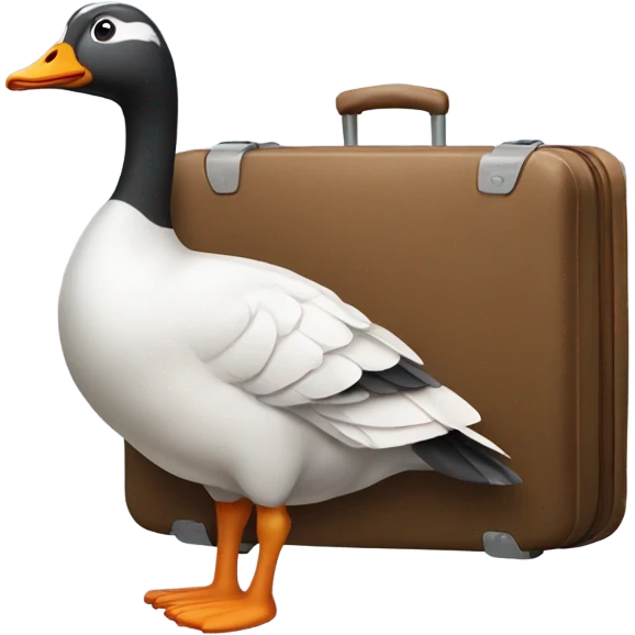 Goose with suitcase  emoji