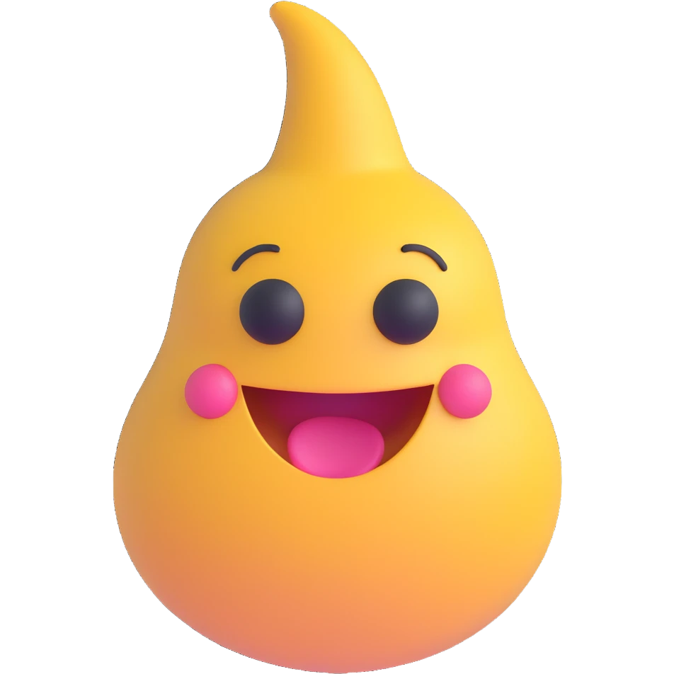 playful, non-explicit breast emoticon, suggestive but safe for work, 3D emoji style emoji