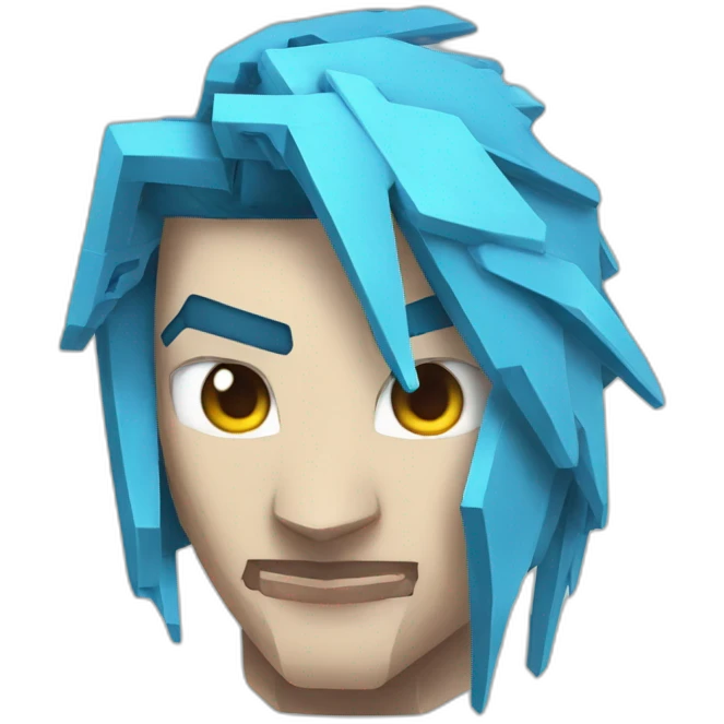 Minecraft Articuno Cyberpunk Head emoji