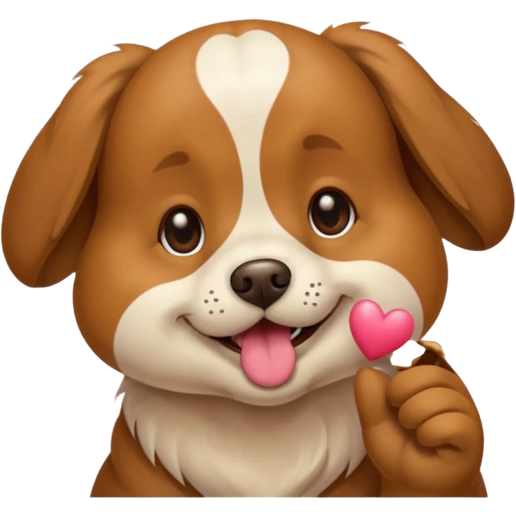 dog blowing a kiss emoji