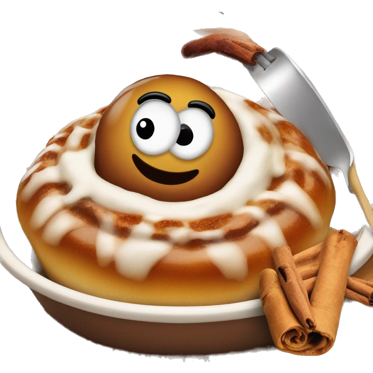 Chili bowl with a side of cinnamon roll emoji