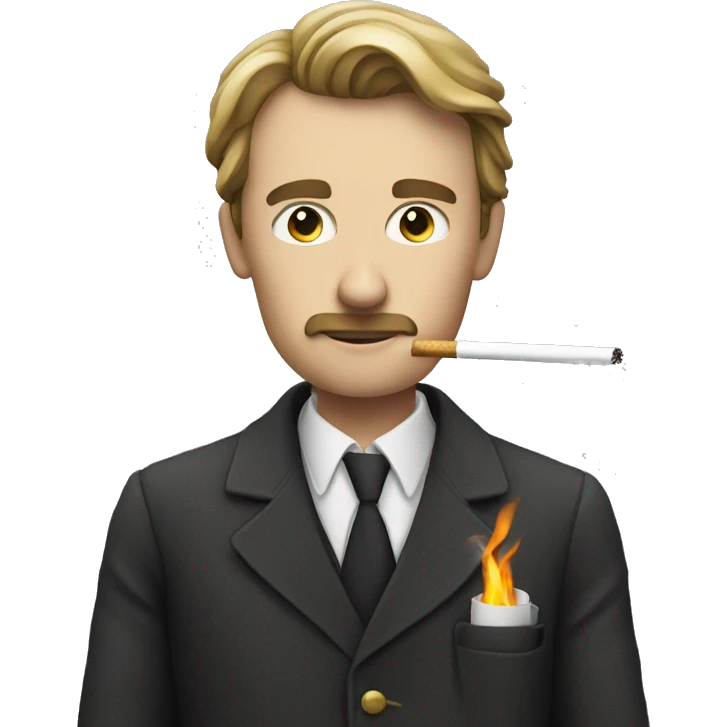 A british person smoking a cigarette  emoji