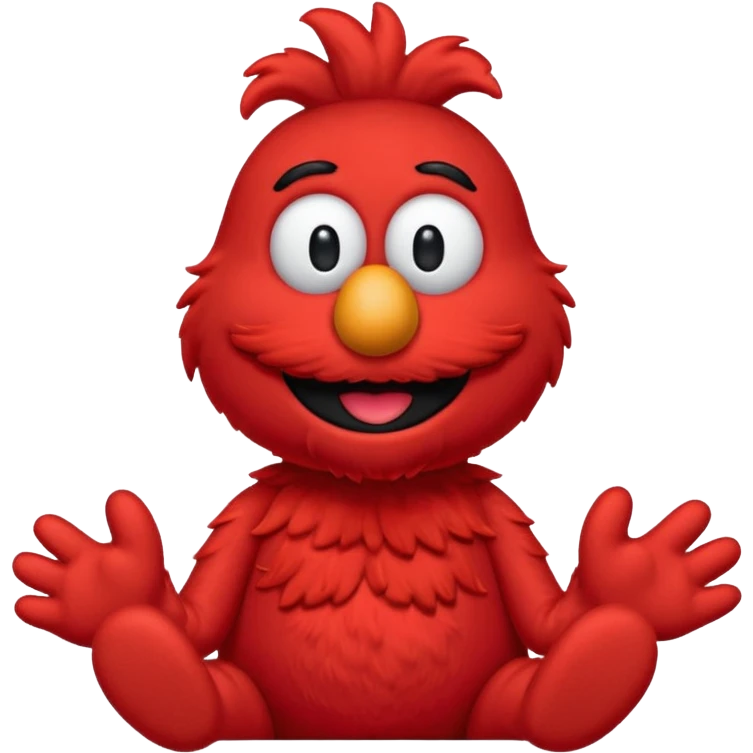 Elmo no eyebrows or mustache  emoji