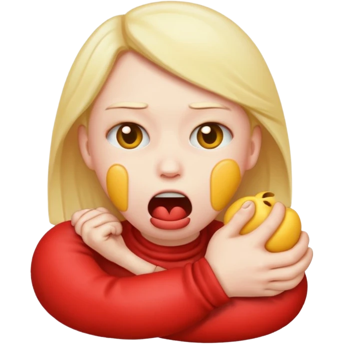 emoji chocking themself emoji