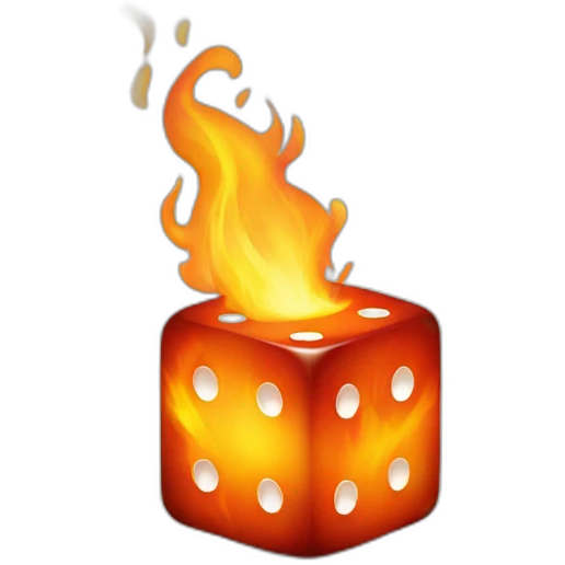 dice in flames emoji