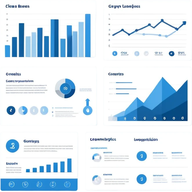 Clean business slide template with key points and visual elements emoji