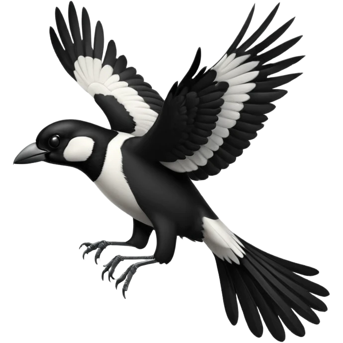 magpie flying emoji
