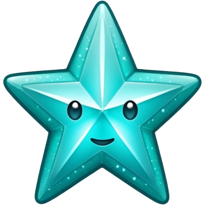 teal star with sparkles emoji